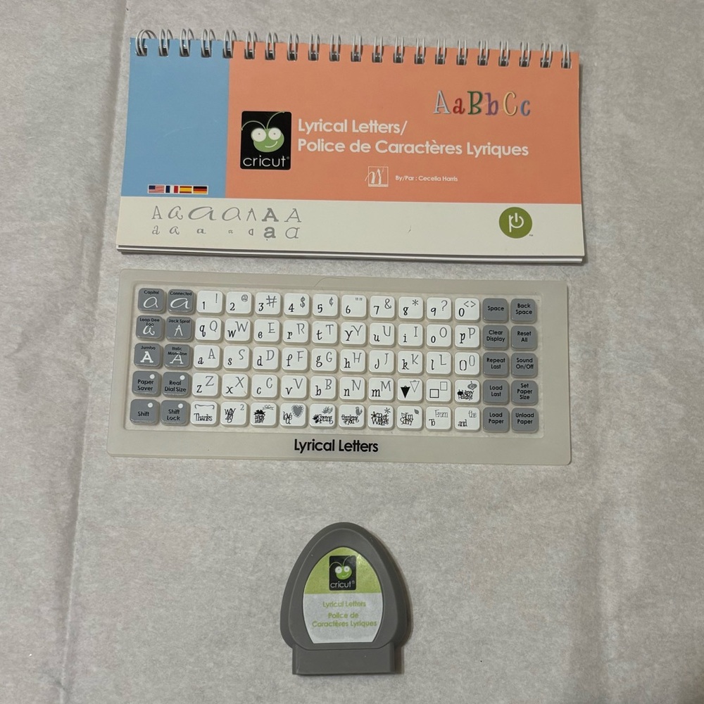 Cricut Lyrical Letters Cartridge with Overlay & Booklet